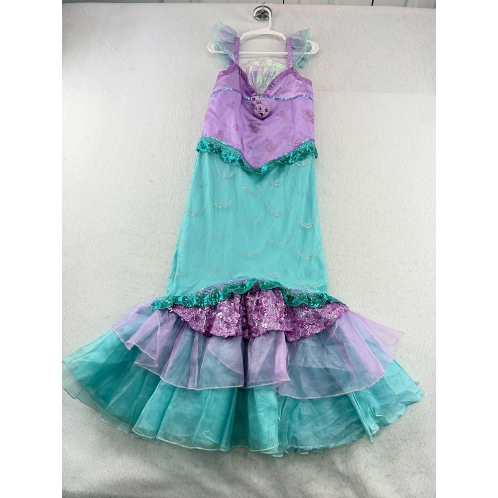 Disney Store Ariel Little Mermaid Light Up Untested Costume Dress Girls 7/8